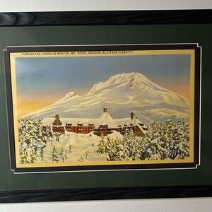 Timberline Lodge Winter Scene Art Print